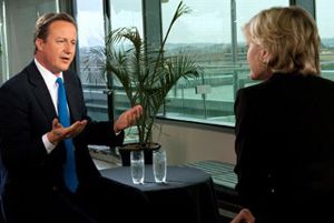 David Cameron and Diane Sawyer